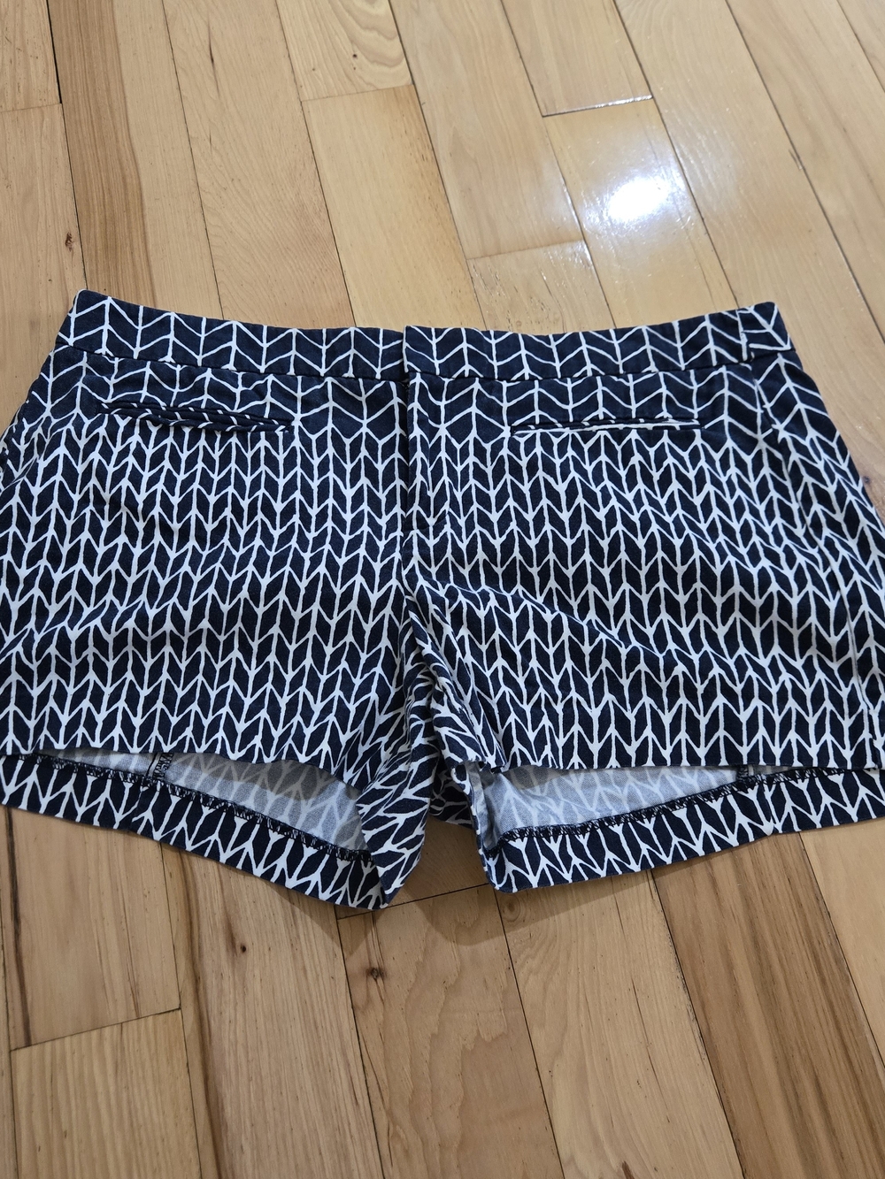 Vtg Y2K Gap Navy Chevron Geometric Canvas Shorts